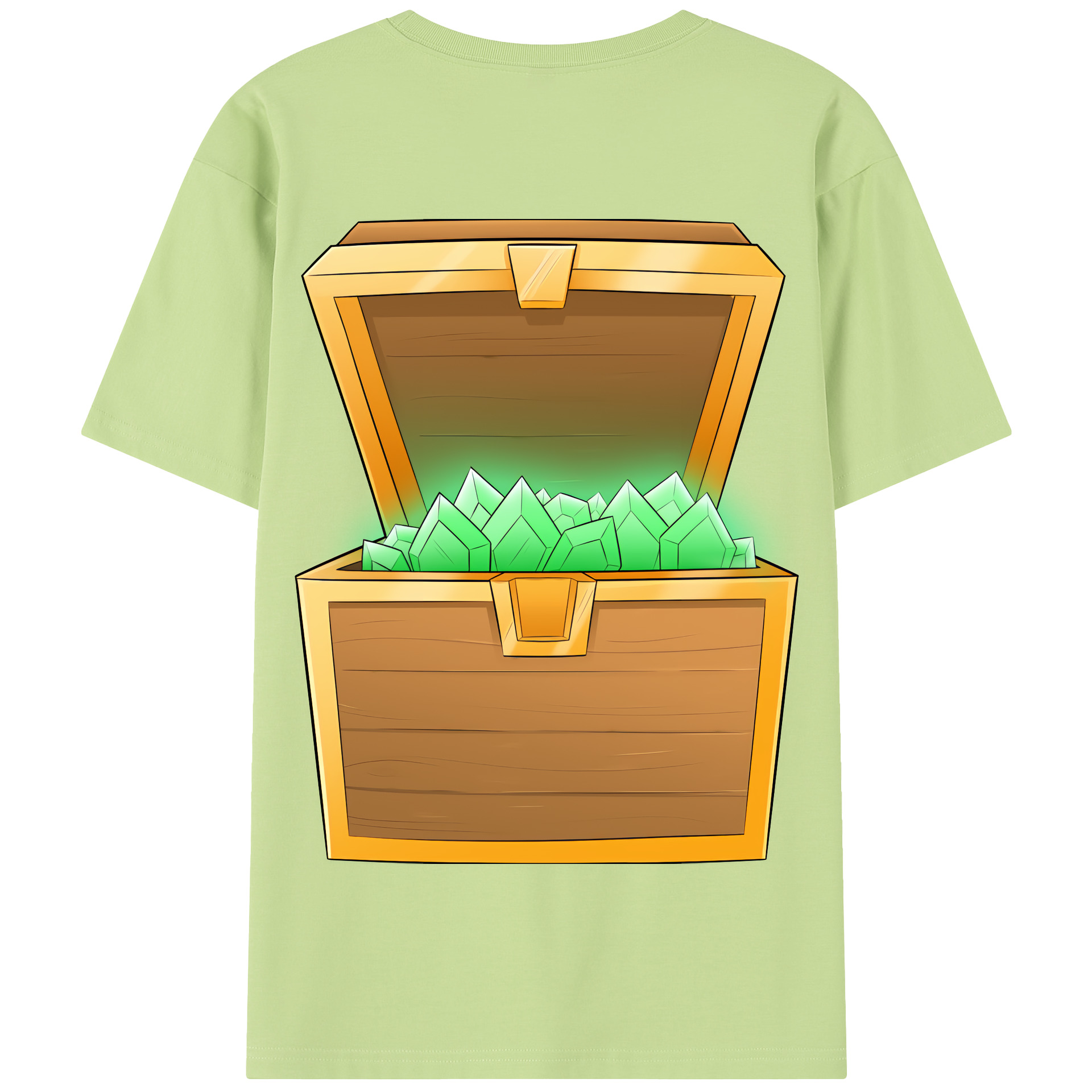 （画像用） マインクラフト ブロックの世界 Minecraft MC Block world 綿100％半袖Tシャツ（背面プリント）